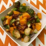 sweet potato and brussels sprouts